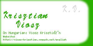 krisztian viosz business card